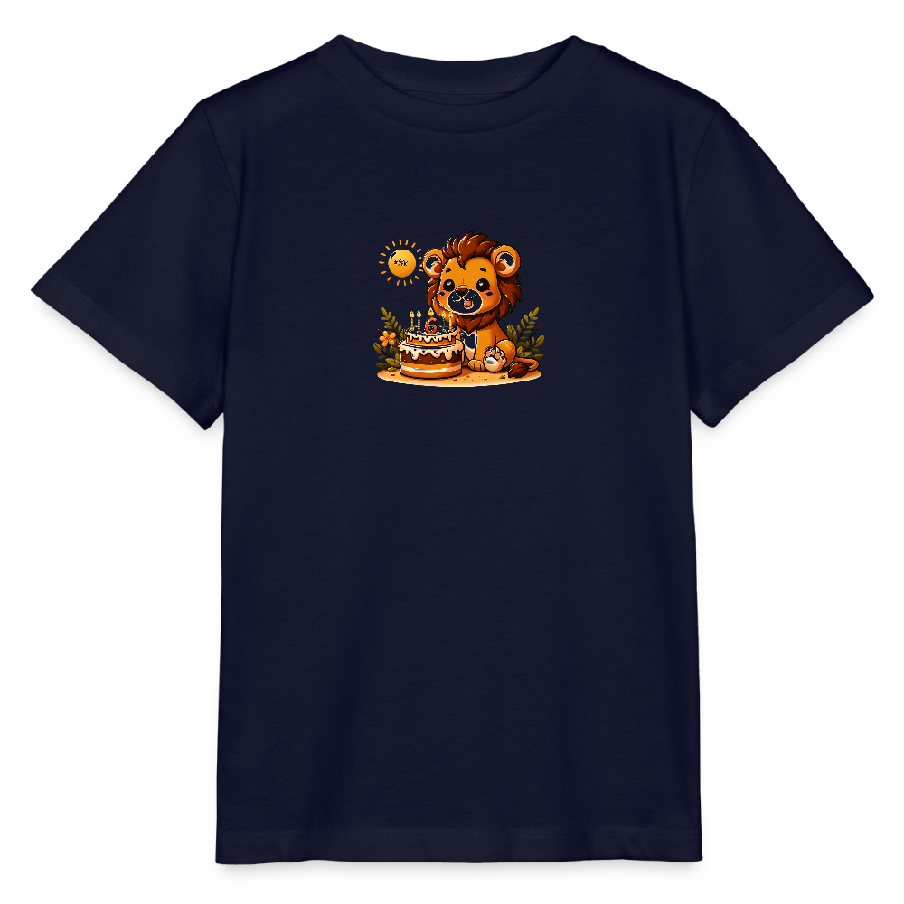 T-Shirt zum 6. Geburtstag - Frosch - Kinder Bio-T-Shirt - Navy