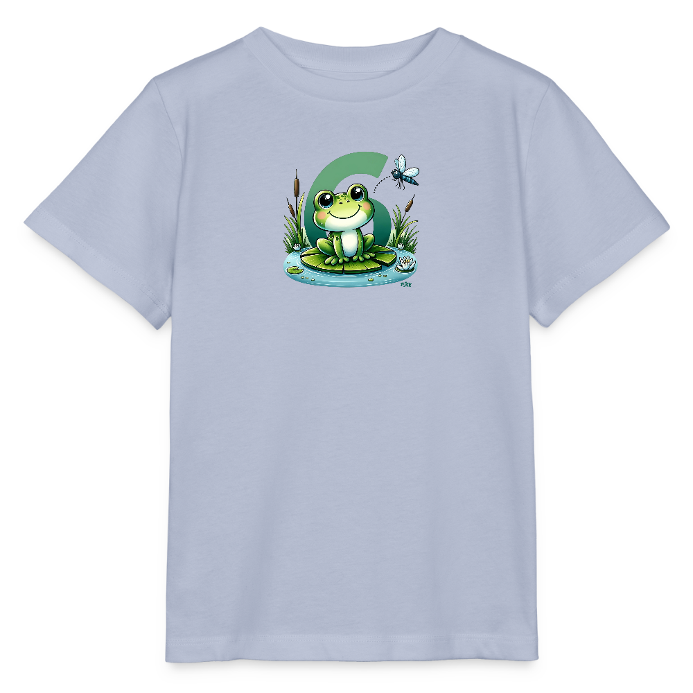 T-Shirt zum 6. Geburtstag - Frosch - Kinder Bio-T-Shirt - Lavendel-Violett