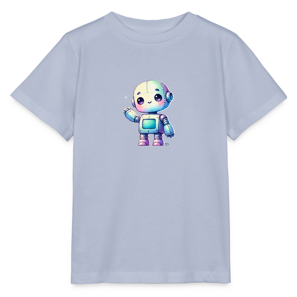 Kinder T-Shirt - Roboter winkt - Kinder Bio-T-Shirt - Lavendel-Violett