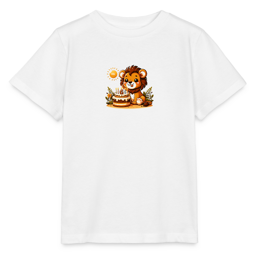 T-Shirt zum 6. Geburtstag - Frosch - Kinder Bio-T-Shirt - Weiß