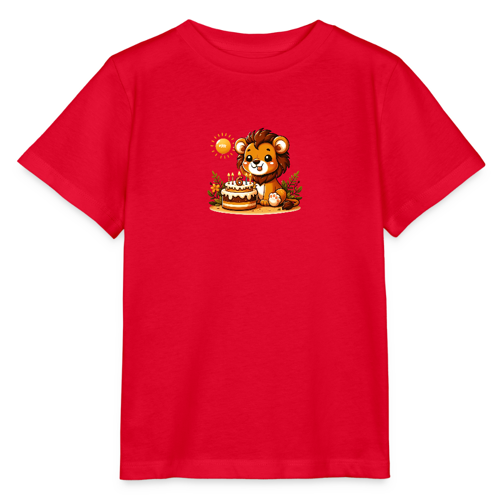 T-Shirt zum 6. Geburtstag - Frosch - Kinder Bio-T-Shirt - Rot