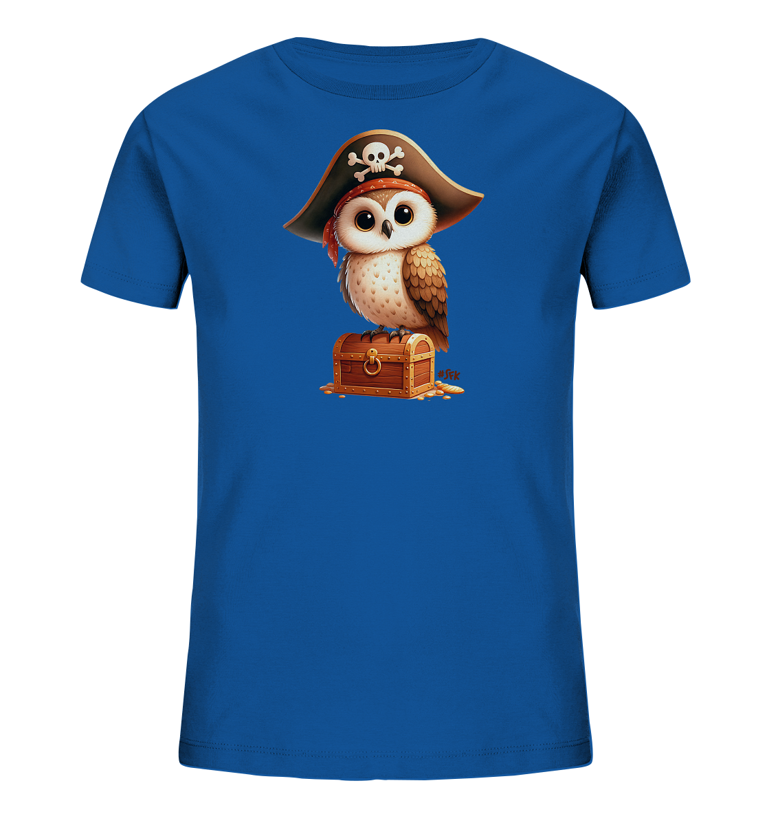 Kinder T-Shirt – Kleiner Pirat Eule hütet Schatz