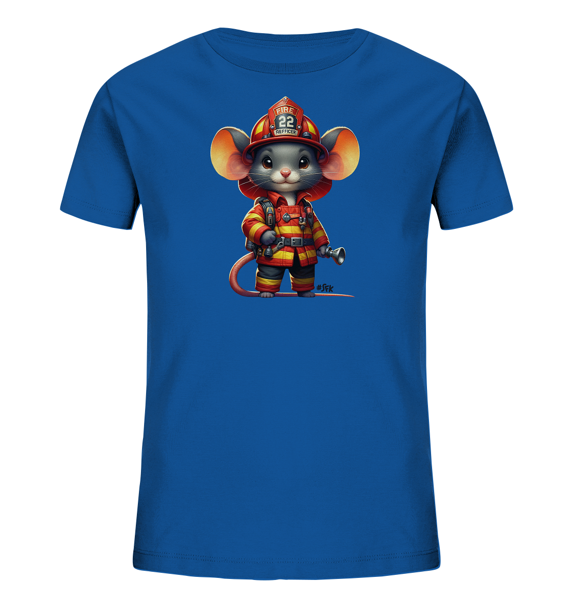 Kinder T-Shirt – Feuerwehr Maus Nummer 22