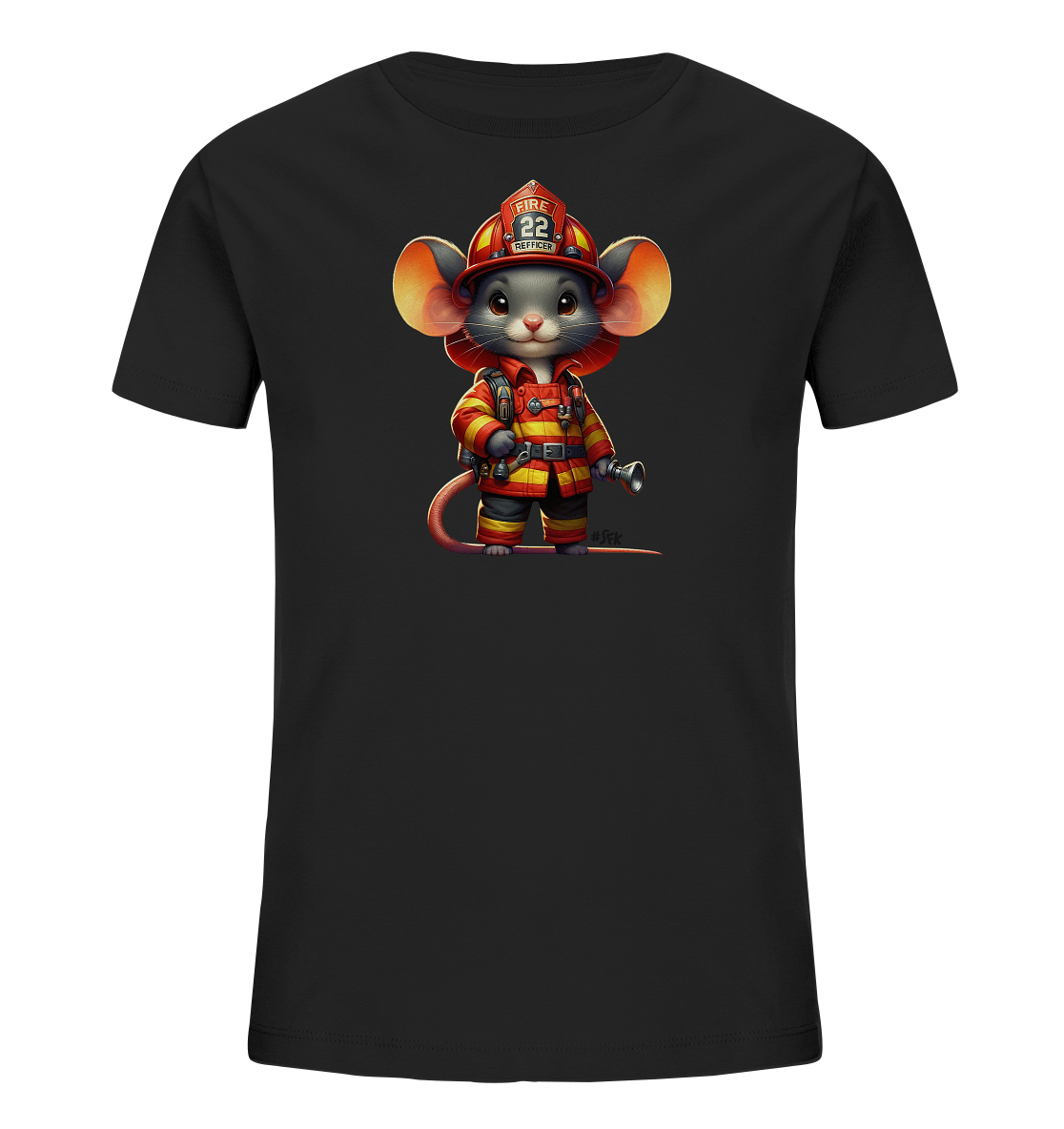 Kinder T-Shirt – Feuerwehr Maus Nummer 22