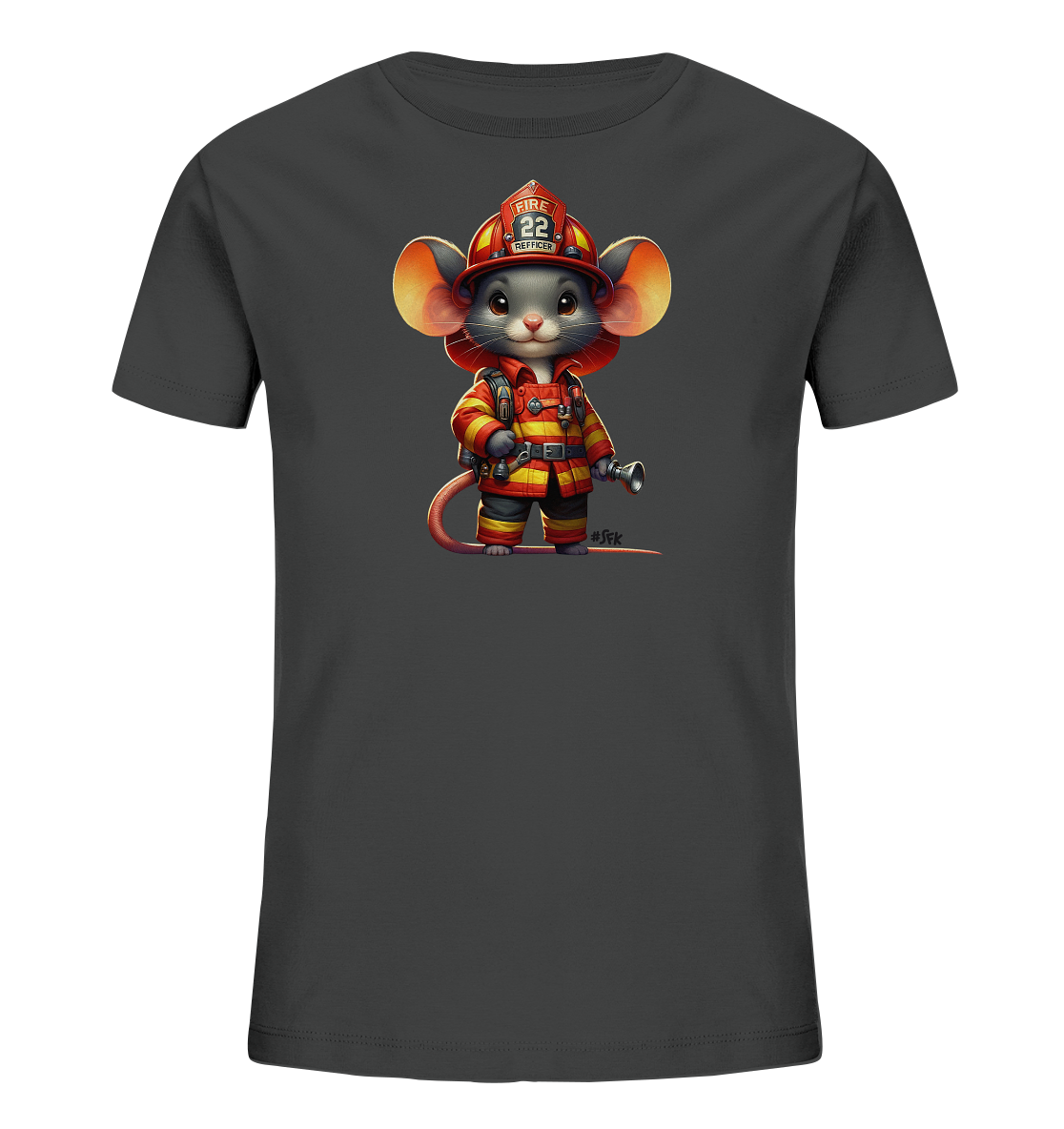 Kinder T-Shirt – Feuerwehr Maus Nummer 22