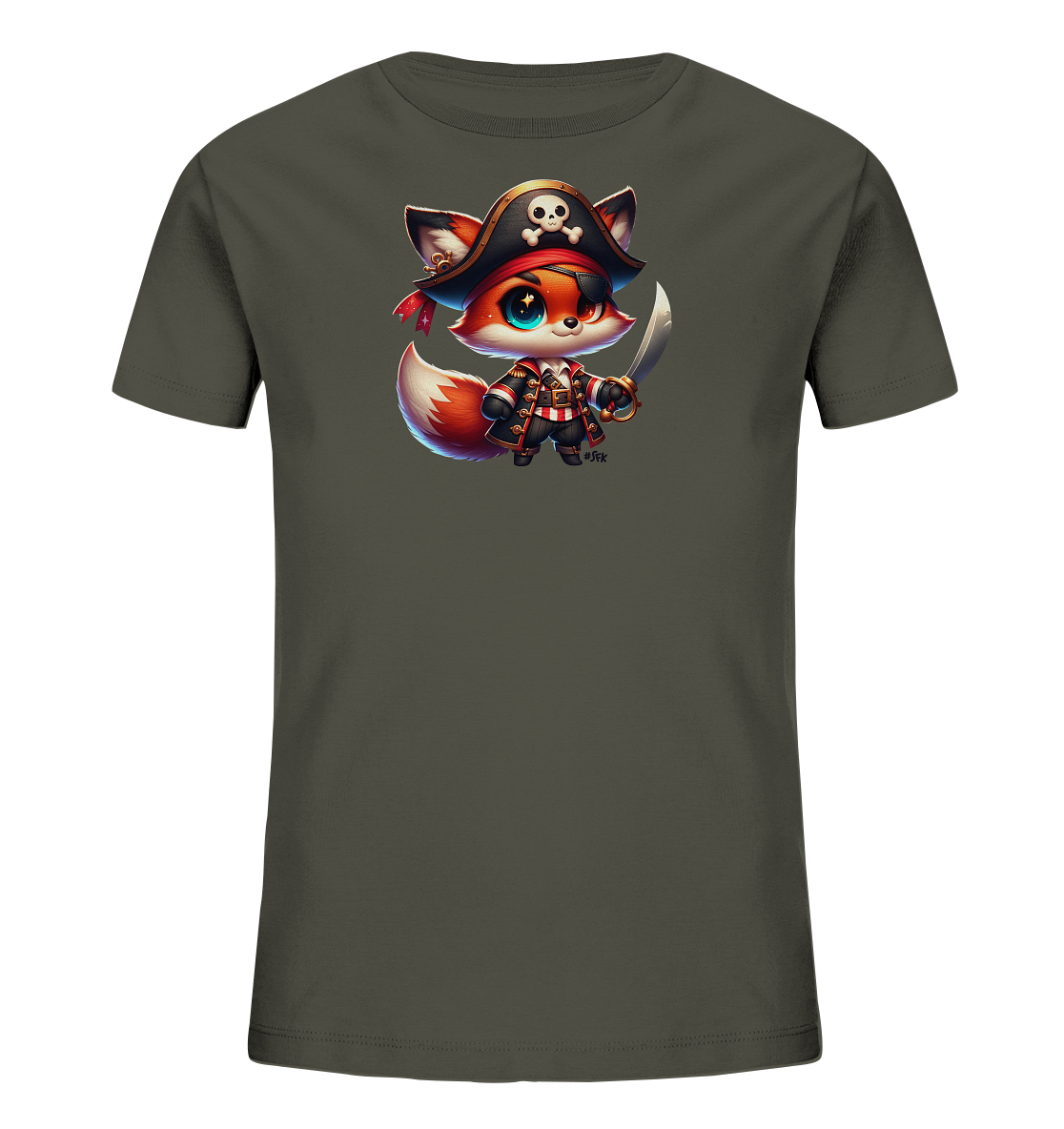 Kinder T-Shirt – Niedlicher Piratenfuchs sucht Abenteuer