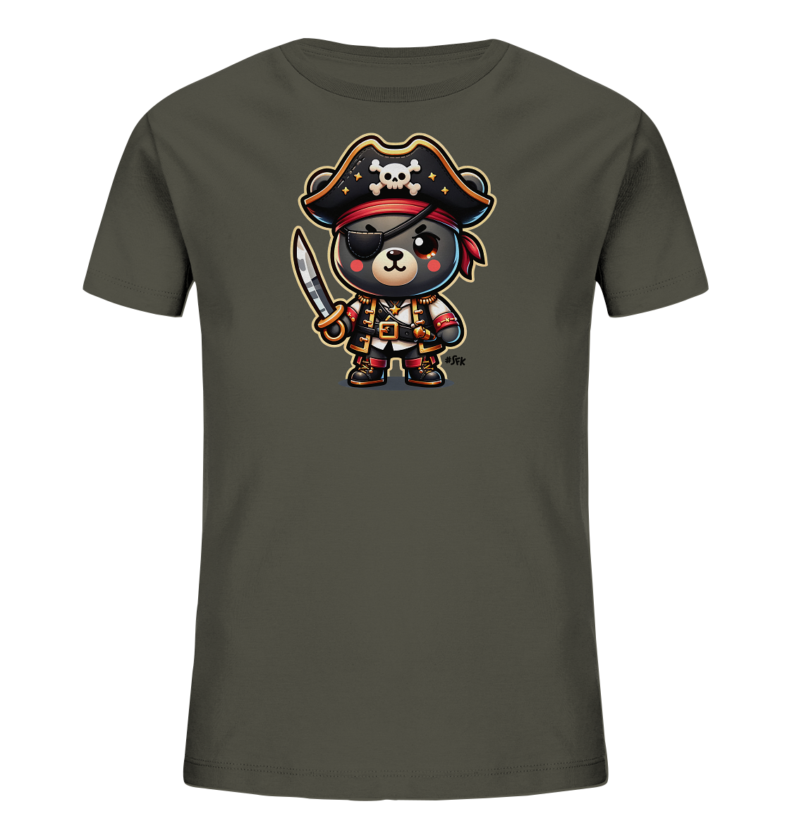 Kinder T-Shirt – Kapitän Bär mit Säbel Ahoi