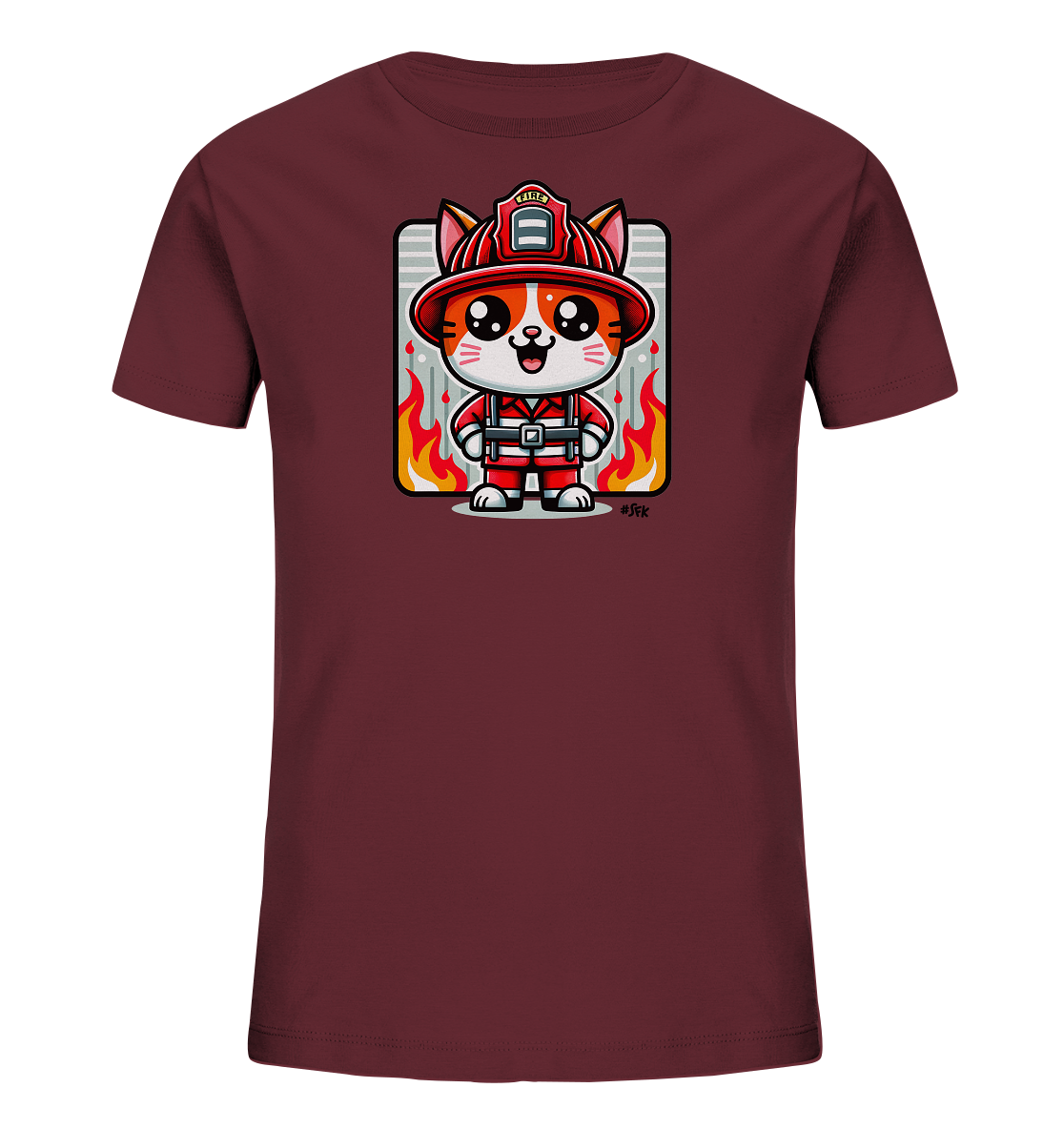 Kinder T-Shirt – Kleine Tatze großer Feuerwehr Mut
