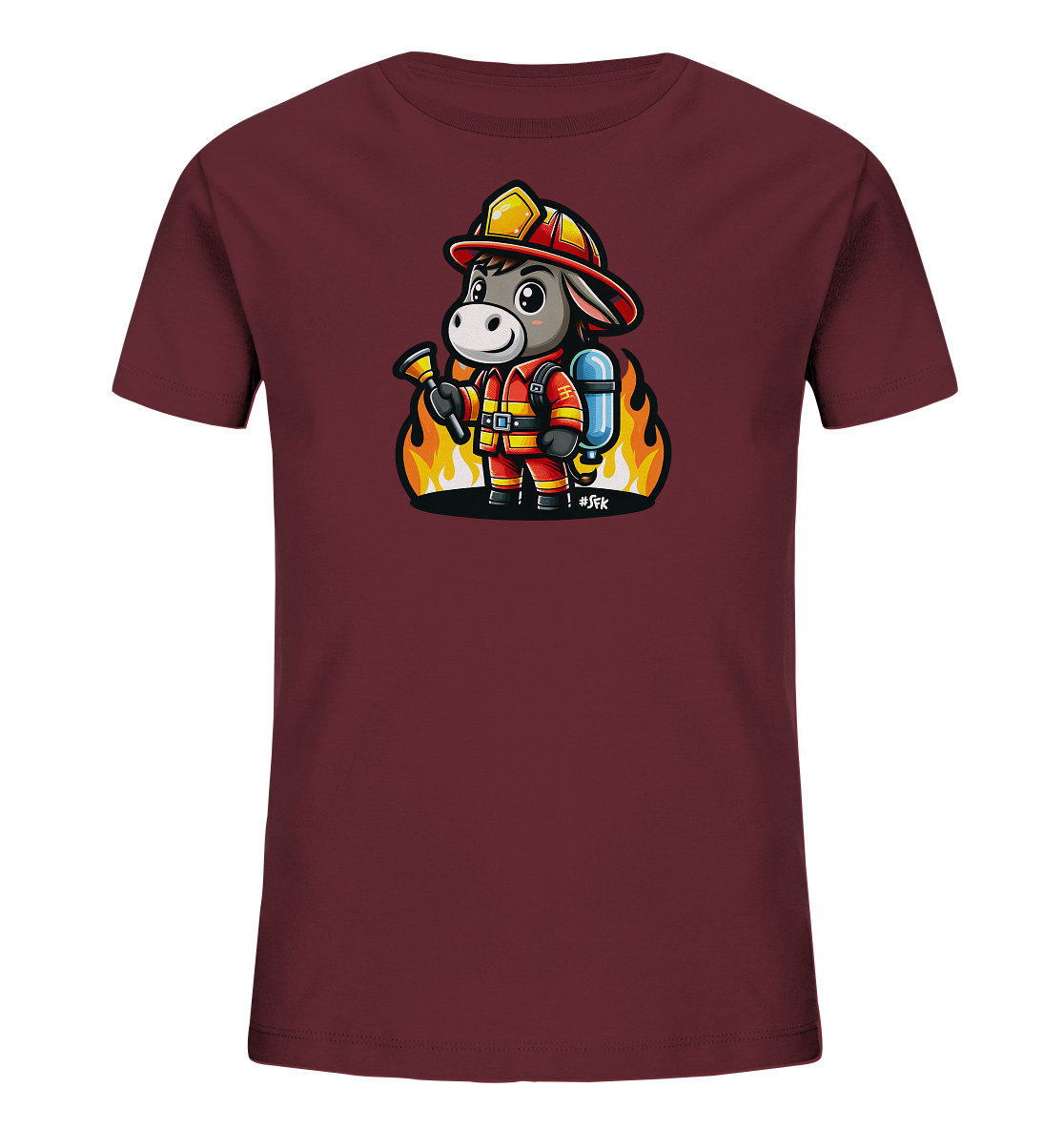 Kinder T-Shirt – Feuerwehr Esel läutet die Glocke