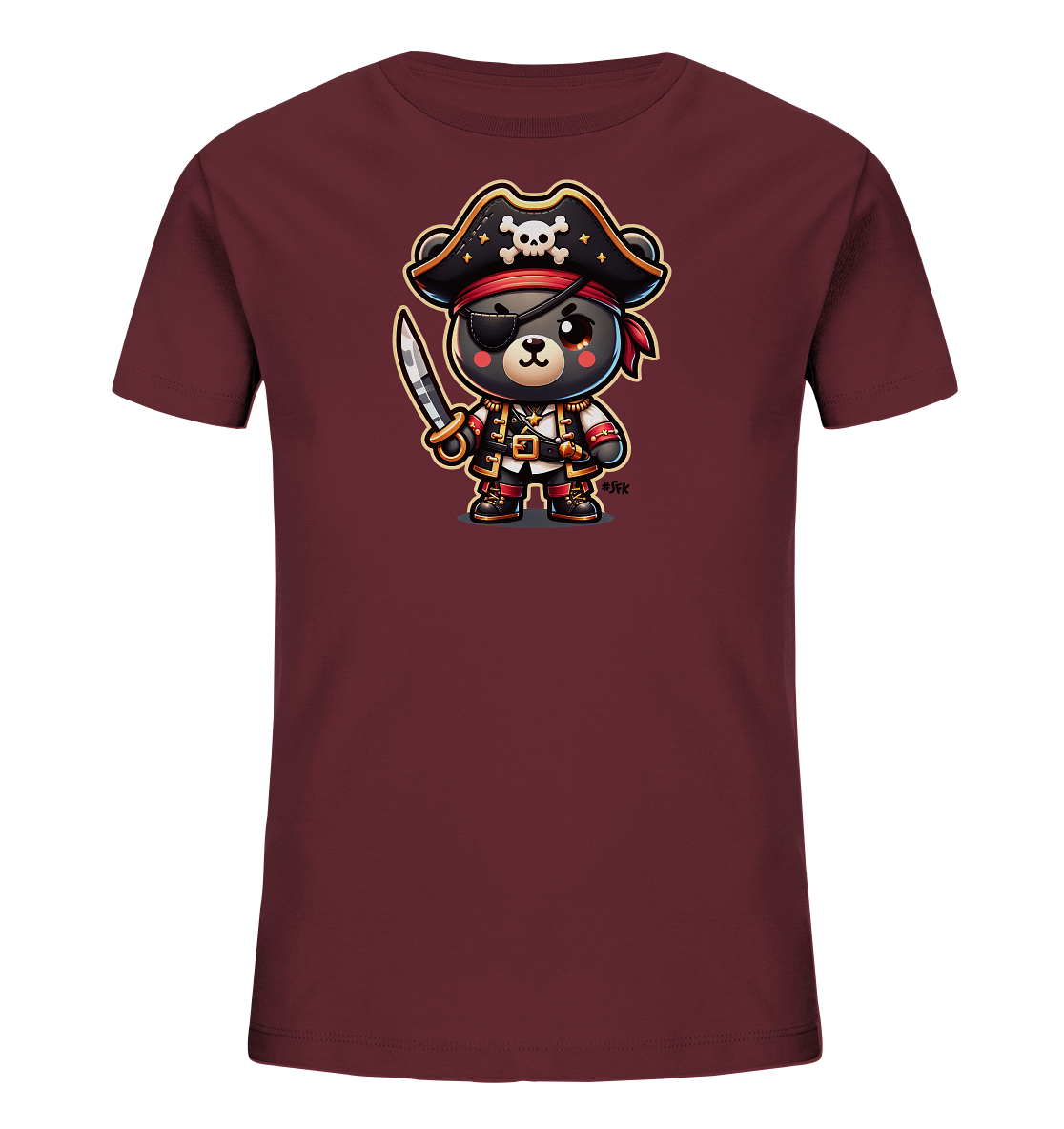 Kinder T-Shirt – Kapitän Bär mit Säbel Ahoi