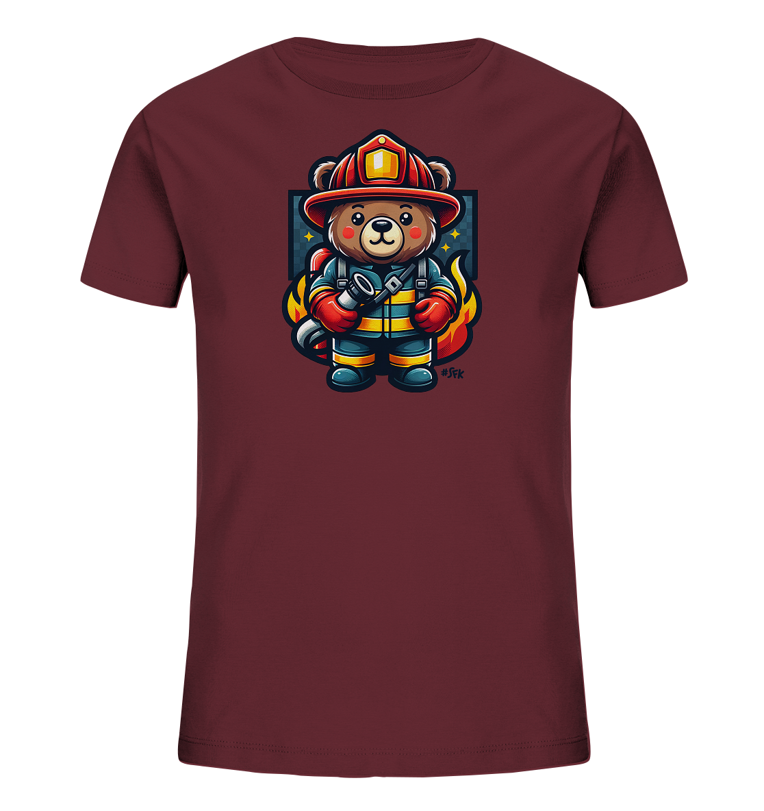 Kinder T-Shirt – Unser freundlicher Feuerwehr Bär
