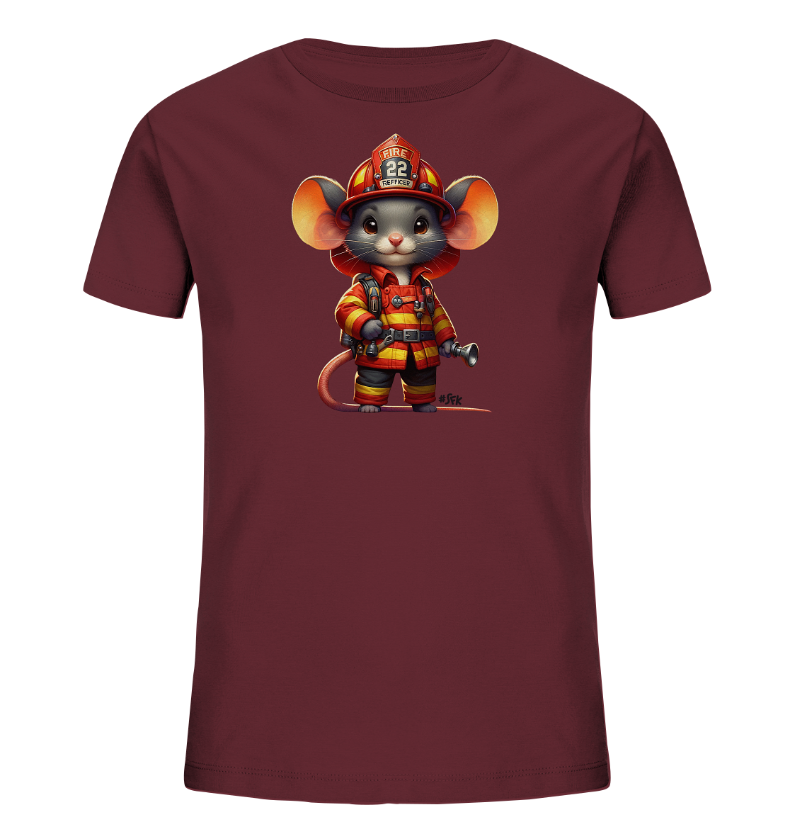 Kinder T-Shirt – Feuerwehr Maus Nummer 22