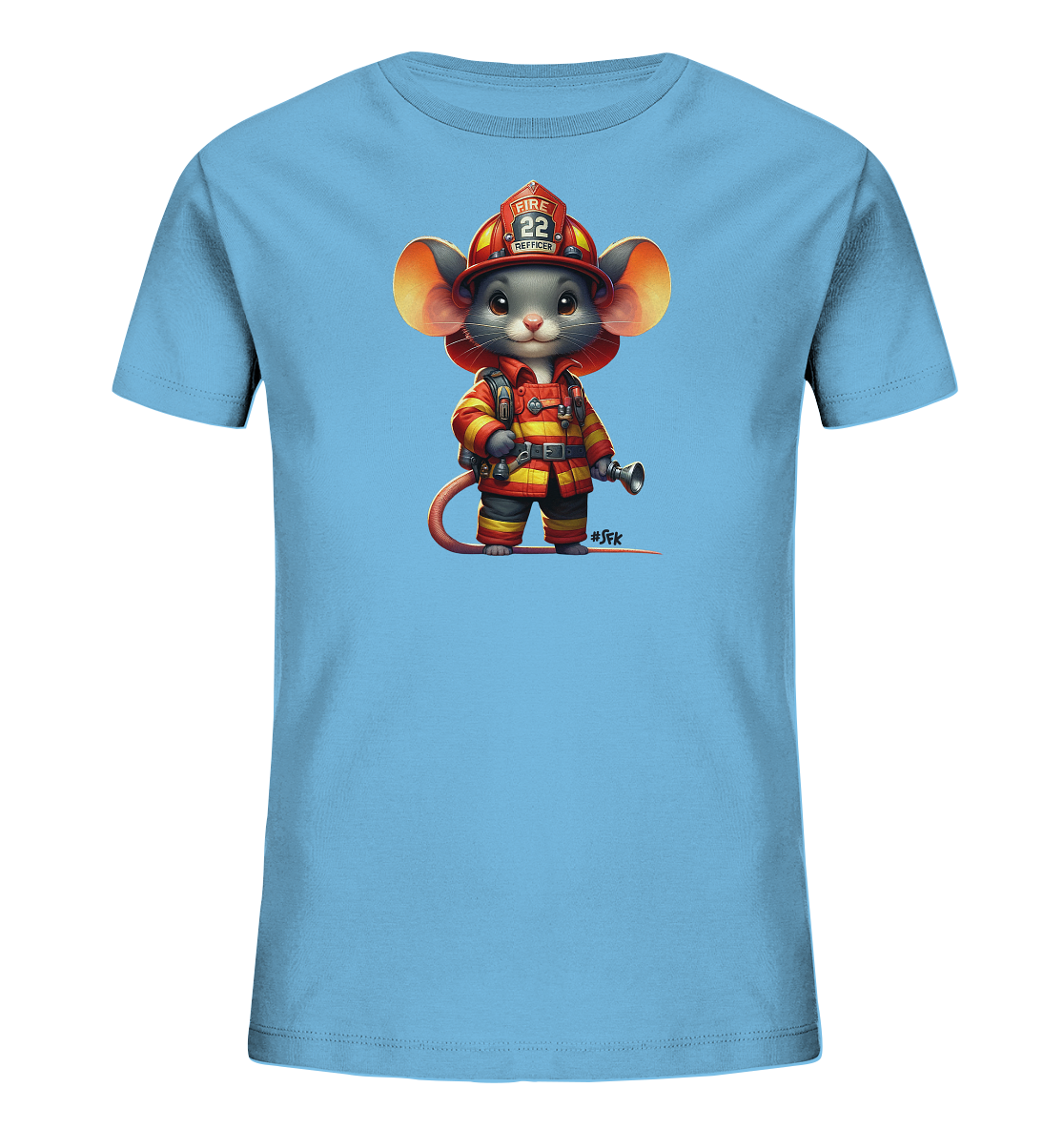 Kinder T-Shirt – Feuerwehr Maus Nummer 22