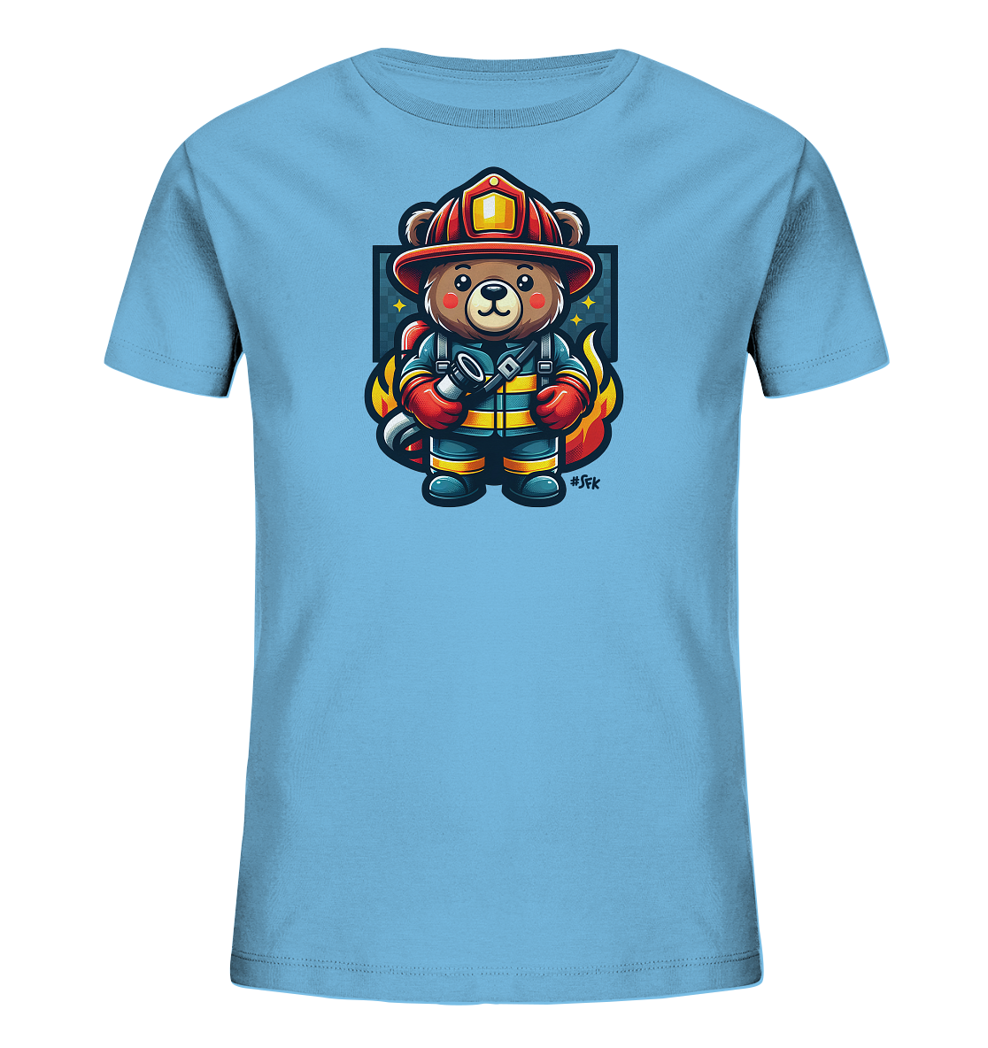 Kinder T-Shirt – Unser freundlicher Feuerwehr Bär