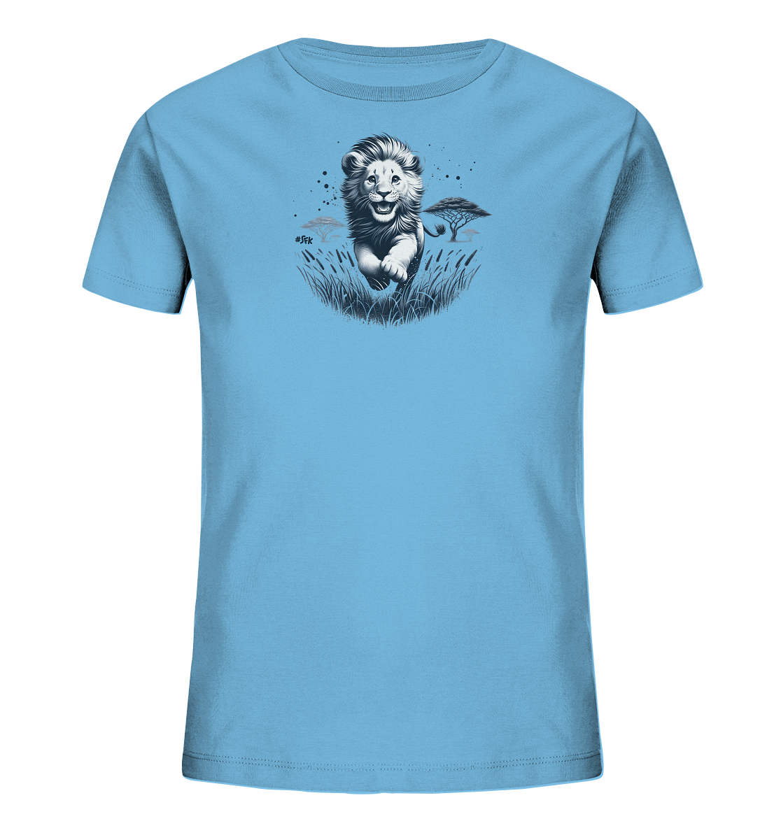 Kinder T-Shirt – Löwenjunges rennt voller Freude
