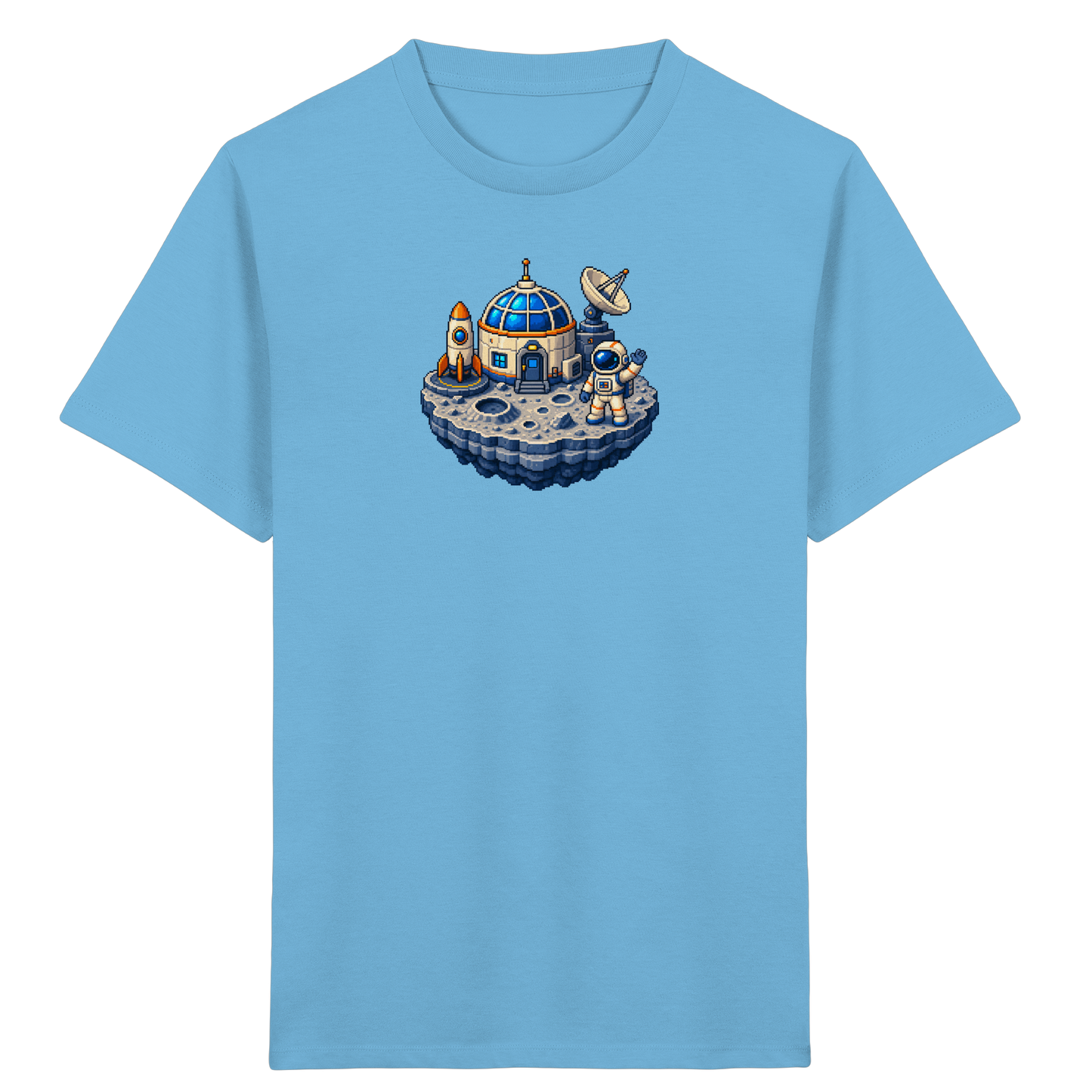Coole Pixel Mondbasis Kinder T-Shirt - Kinder Bio T-Shirt
