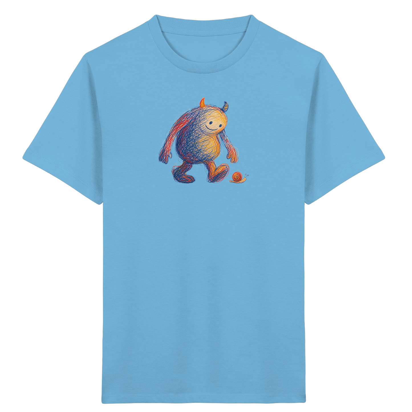 Schneckenfreund Monster Kinder T-Shirt - Kinder Bio T-Shirt