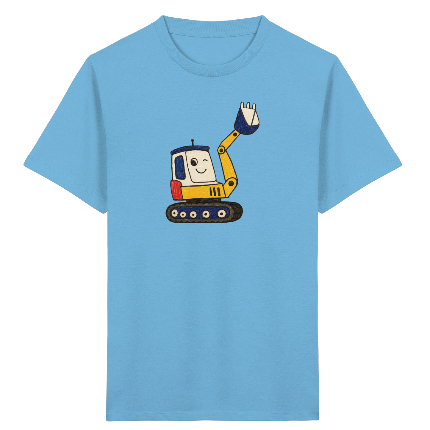 Fröhliches Bagger T-Shirt für Kinder - Kinder Bio T-Shirt