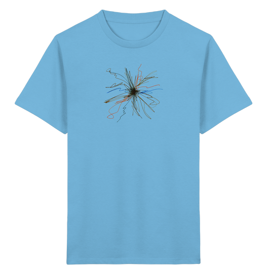 Dynamisches Kunst T-Shirt mit Strahlen - Kinder Bio T-Shirt