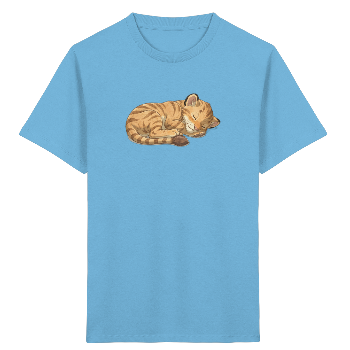 Kinder T-Shirt mit schlafender Katze