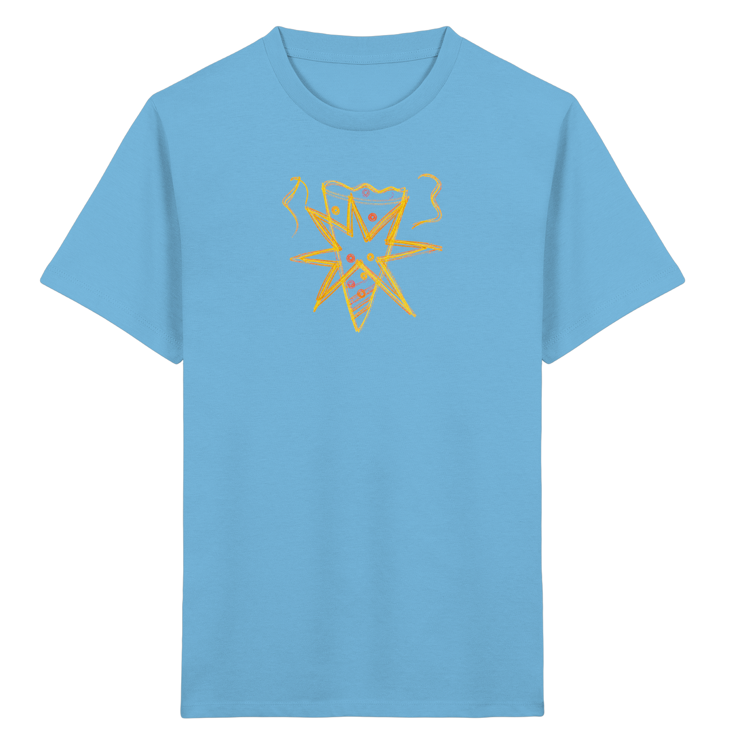 Currygelbe Sternenschultüte für Kinder - Kinder Bio T-Shirt