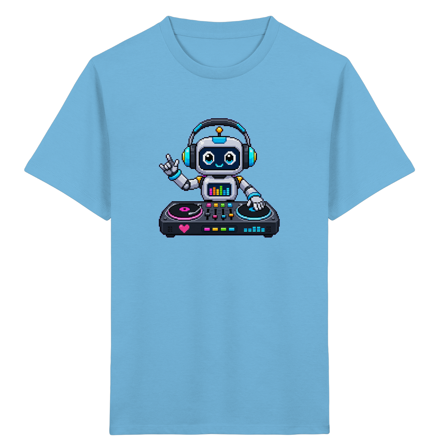 Pixel Roboter DJ: Buntes Kinder T-Shirt - Kinder T-Shirt