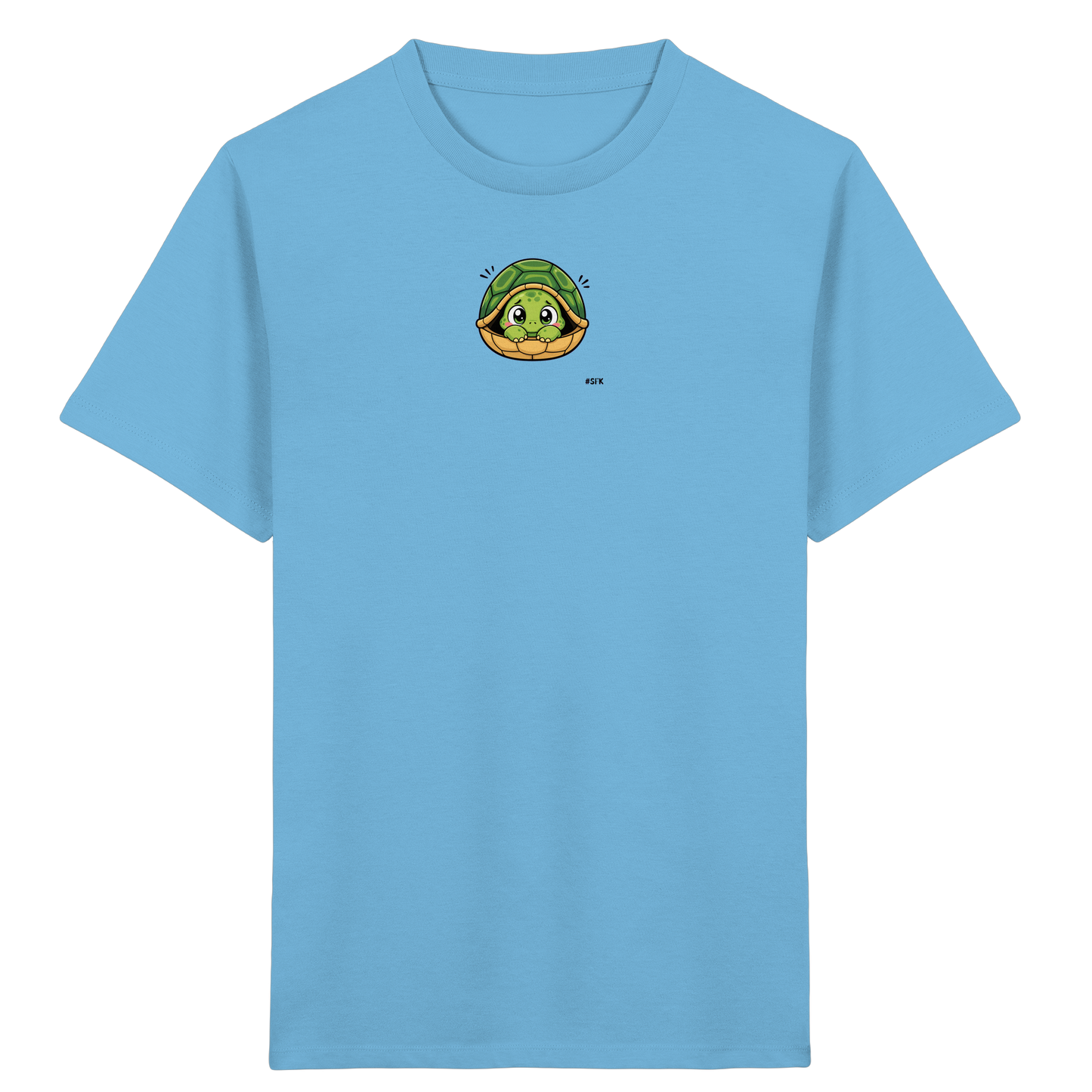 Schüchterne Schildkröte: Kuscheliges T-Shirt für Kinder - Kinder Bio T-Shirt