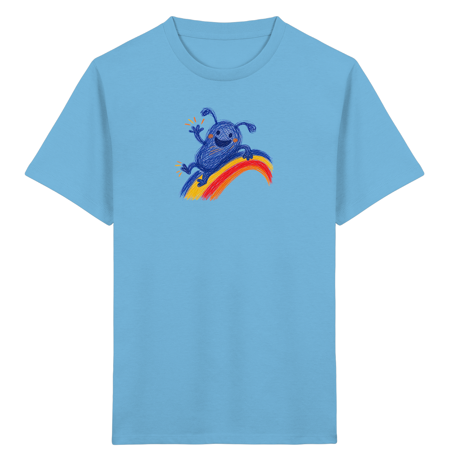 Regenbogenracker Kritzelmonster Kinder Shirt - Kinder Bio T-Shirt