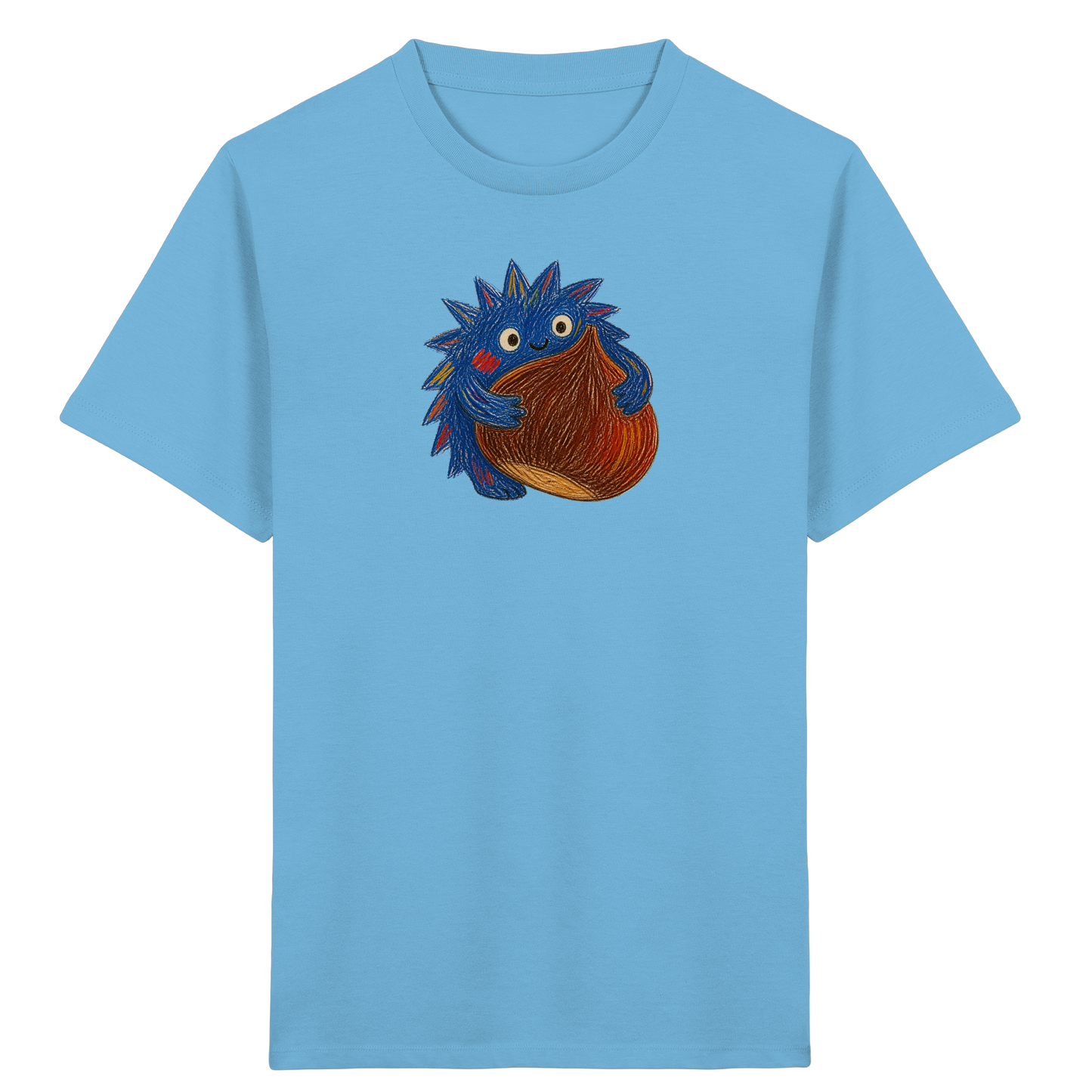 Kastanienknirps umarmt Kastanie - Kinder Bio T-Shirt