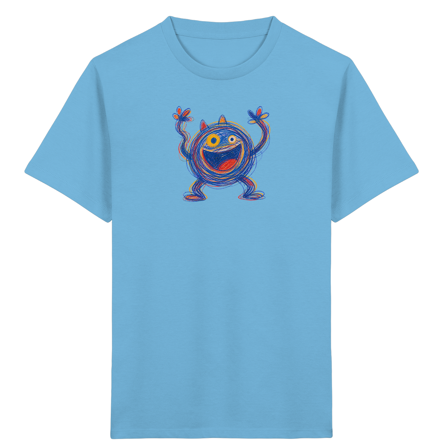 Fröhliches Wirbelmonster Shirt - Kinder Bio T-Shirt