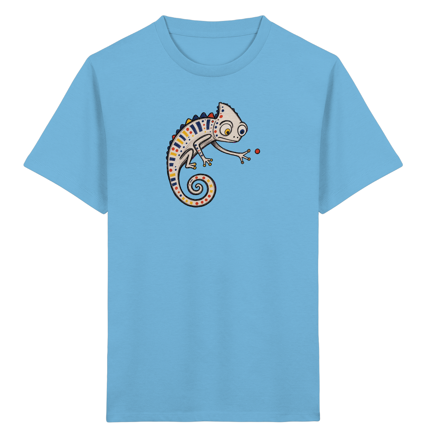 Verspieltes Chamäleon Kinder T-Shirt bunt - Kinder Bio T-Shirt