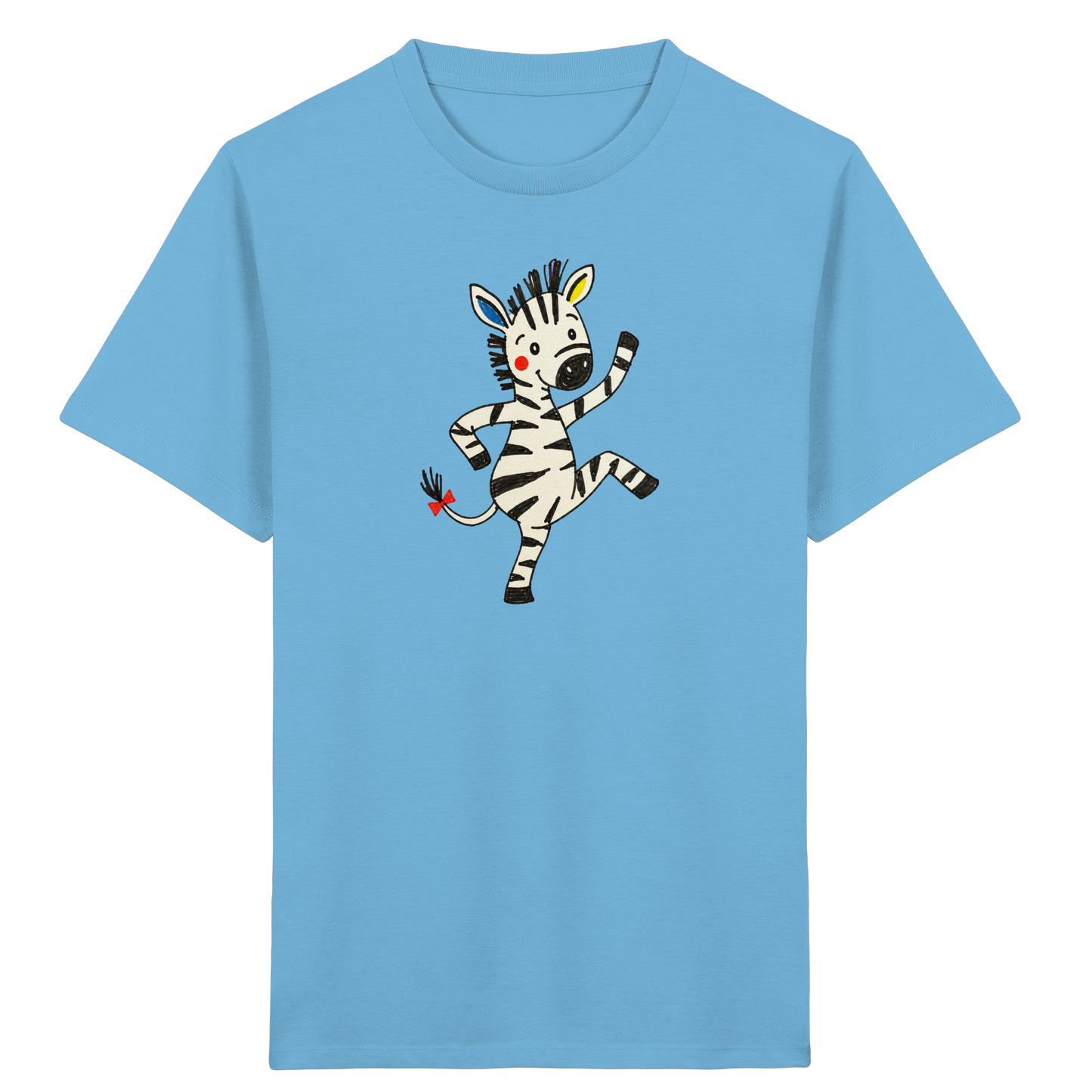 Fröhliches tanzendes Zebra Kinder T-Shirt - Kinder Bio T-Shirt