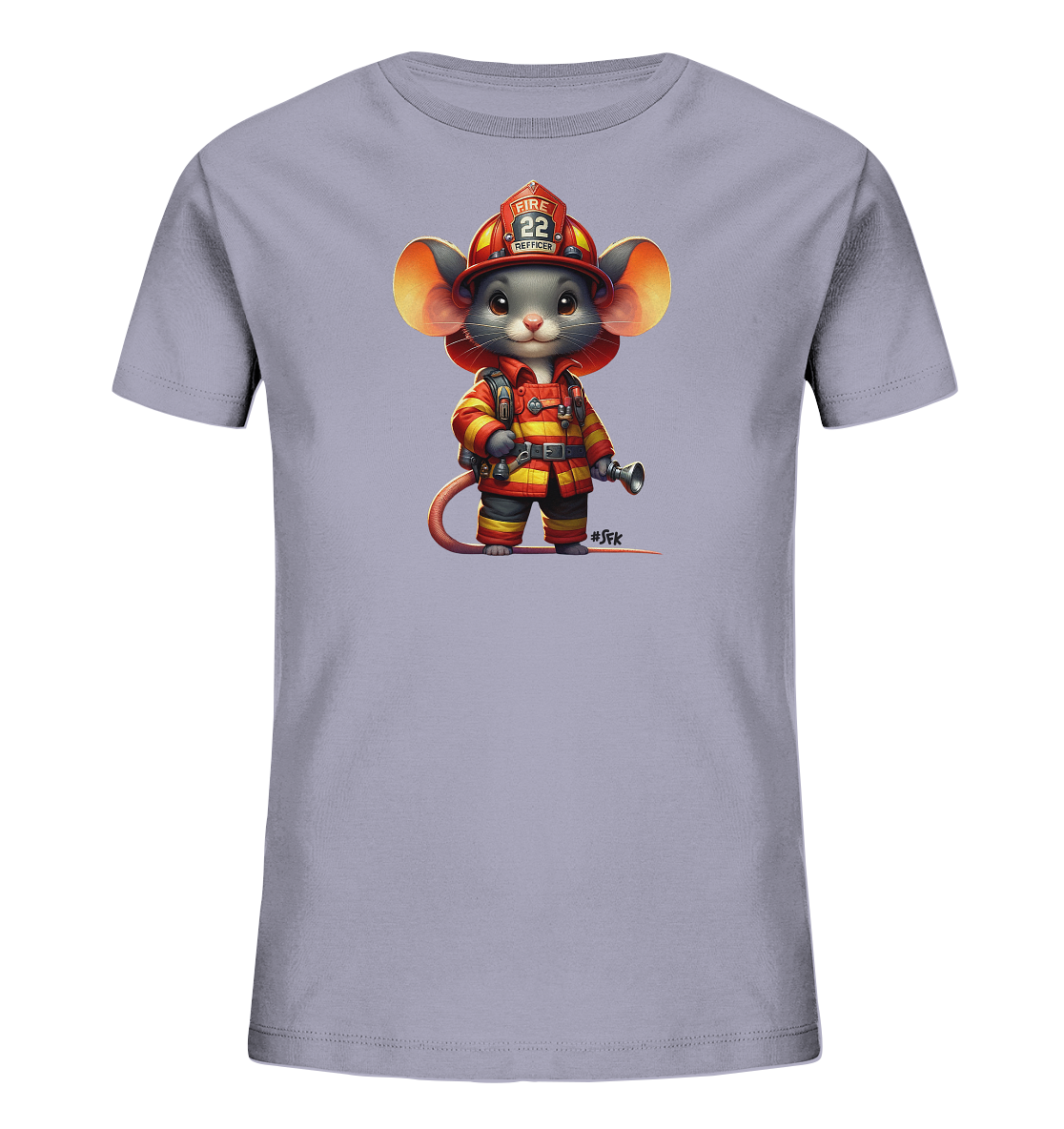 Kinder T-Shirt – Feuerwehr Maus Nummer 22