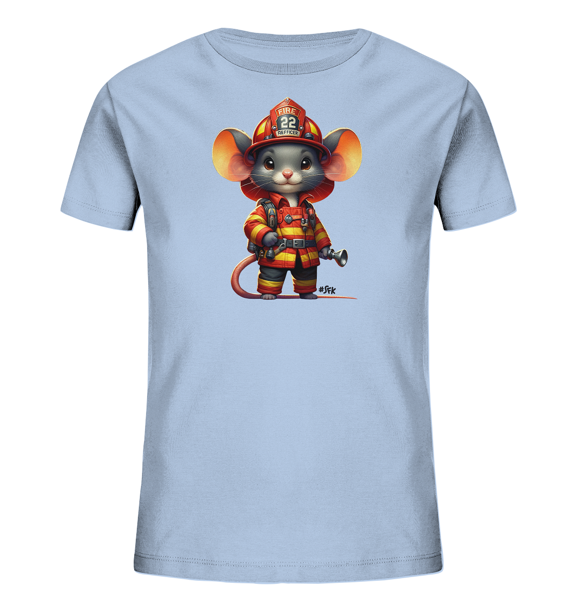 Kinder T-Shirt – Feuerwehr Maus Nummer 22