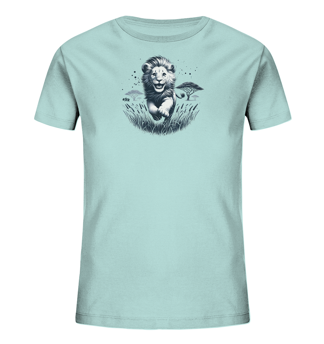 Kinder T-Shirt – Löwenjunges rennt voller Freude
