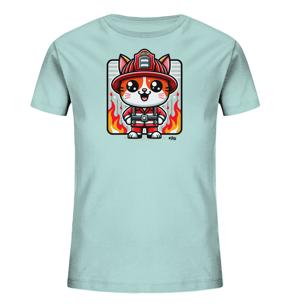 Kinder T-Shirt – Kleine Tatze großer Feuerwehr Mut