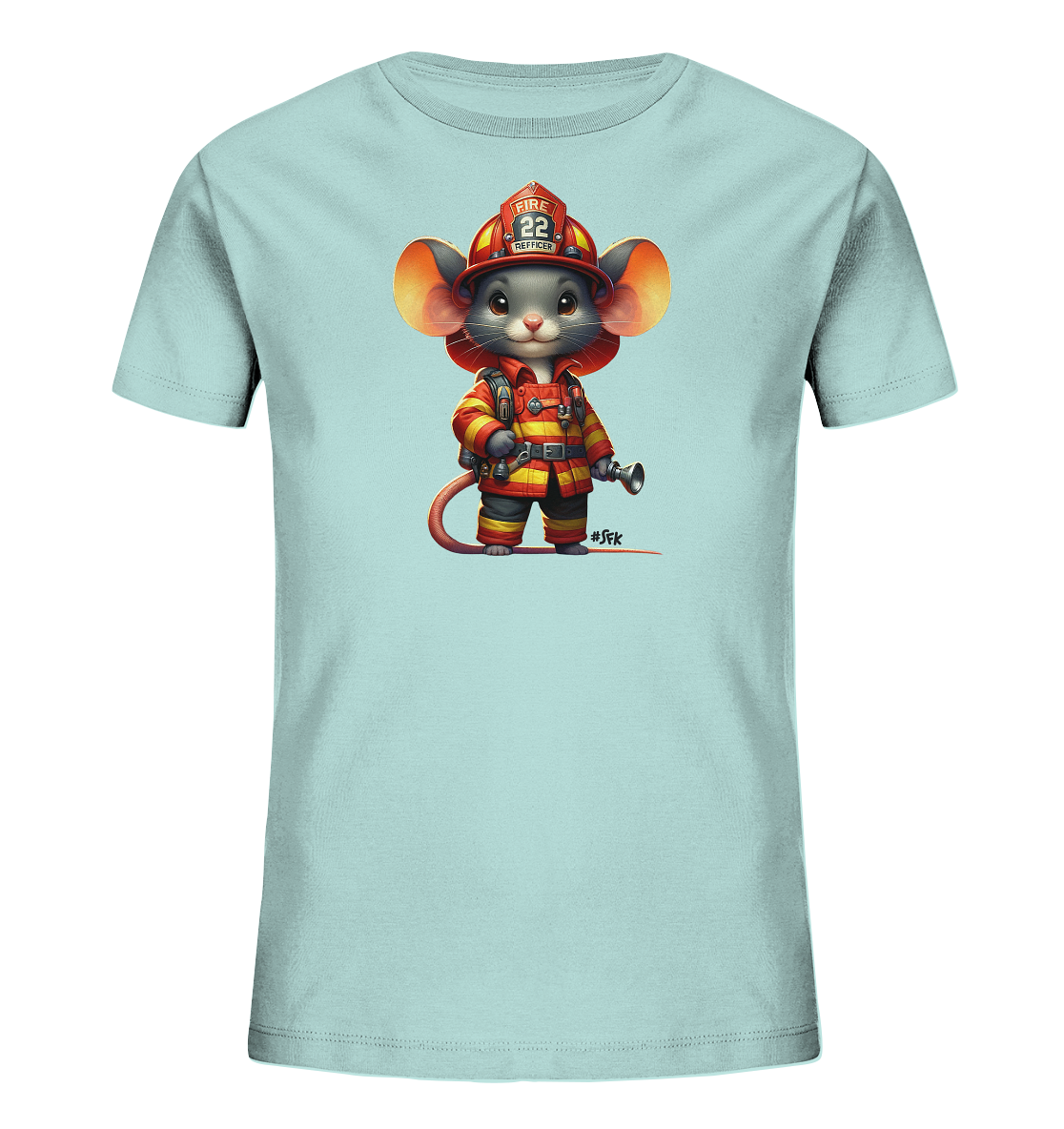 Kinder T-Shirt – Feuerwehr Maus Nummer 22