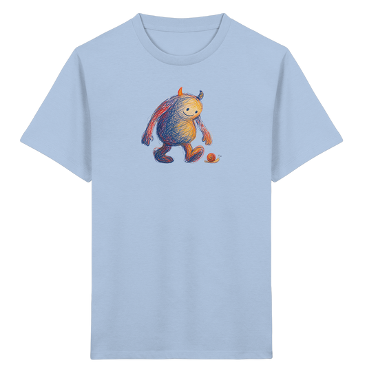 Schneckenfreund Monster Kinder T-Shirt - Kinder Bio T-Shirt