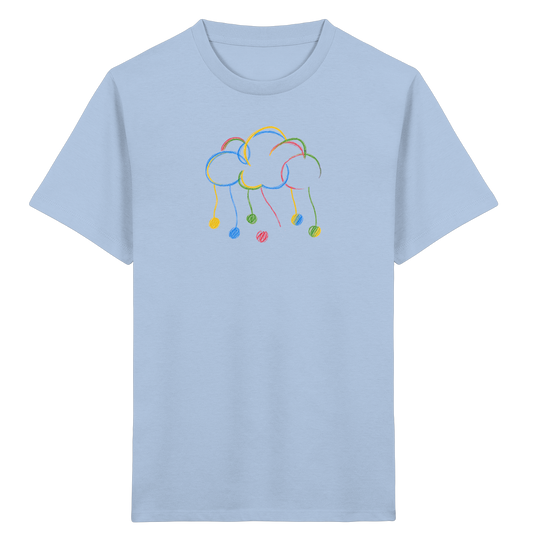 Bunte Farbpunkt Wolke - Kinder Bio T-Shirt