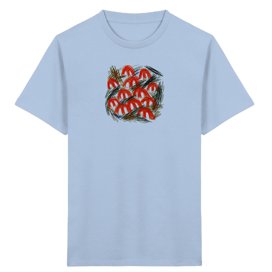 Blue-Soul Kinder Bio T-Shirt mit Pilz-Motiv im Kritzelstil