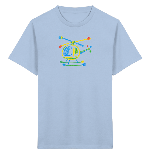 Bunter Farbpunkt Hubschrauber - Kinder Bio T-Shirt