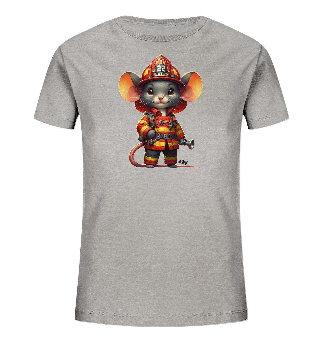 Kinder T-Shirt – Feuerwehr Maus Nummer 22
