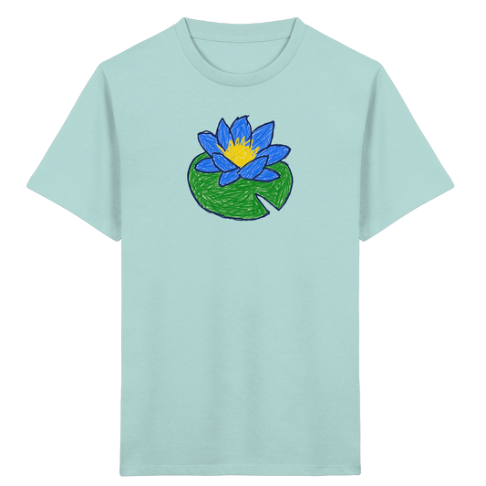 Kritzel Wasserlilie Kinder Shirt - Kinder Bio T-Shirt