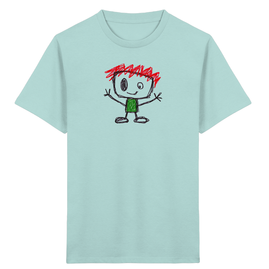 Kritzelkopf mit rotem Strubbelkamm - Kinder Bio T-Shirt