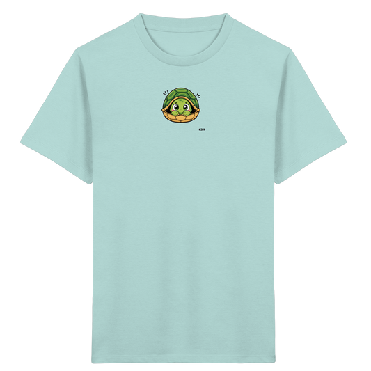 Schüchterne Schildkröte: Kuscheliges T-Shirt für Kinder - Kinder Bio T-Shirt