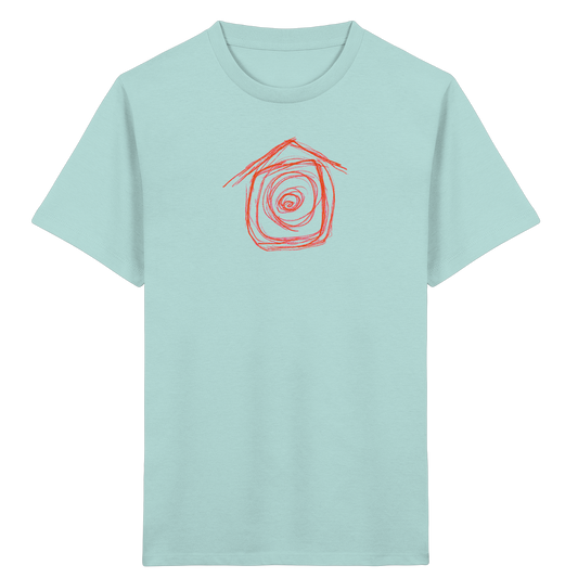 Mandarinenoranges Spiralenhaus Kinder T-Shirt - Kinder Bio T-Shirt