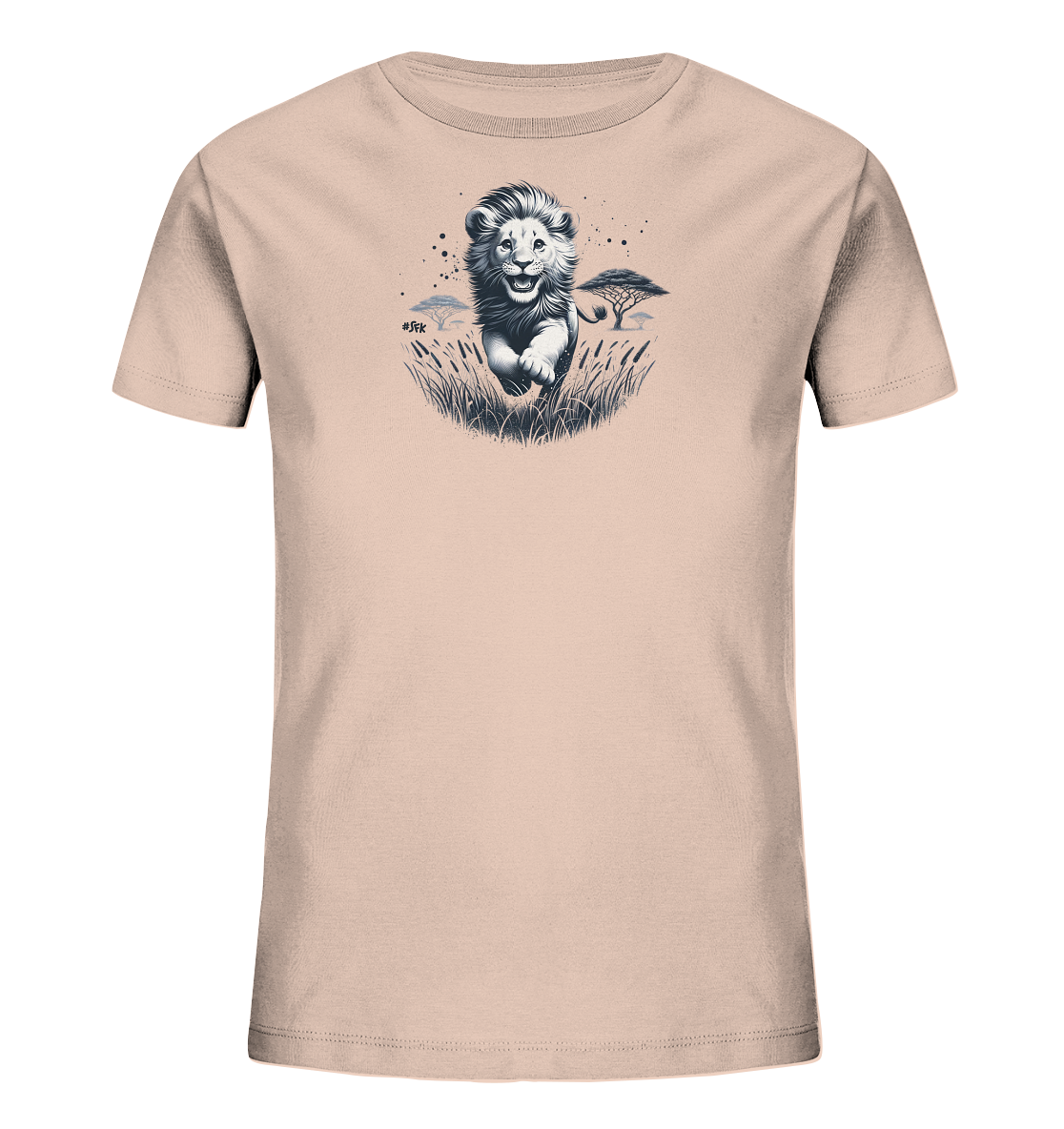 Kinder T-Shirt – Löwenjunges rennt voller Freude