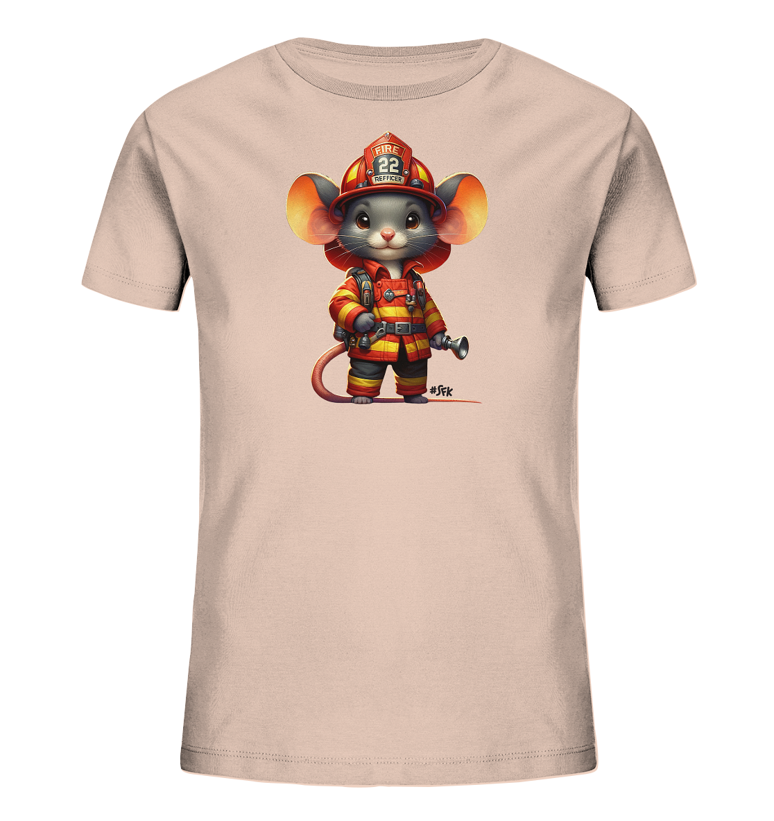 Kinder T-Shirt – Feuerwehr Maus Nummer 22