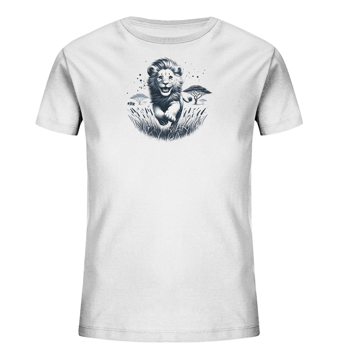 Kinder T-Shirt – Löwenjunges rennt voller Freude
