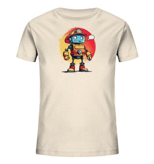 Kinder T-Shirt | Roboter mit Helm und Uhr - Kinder Bio T-Shirt